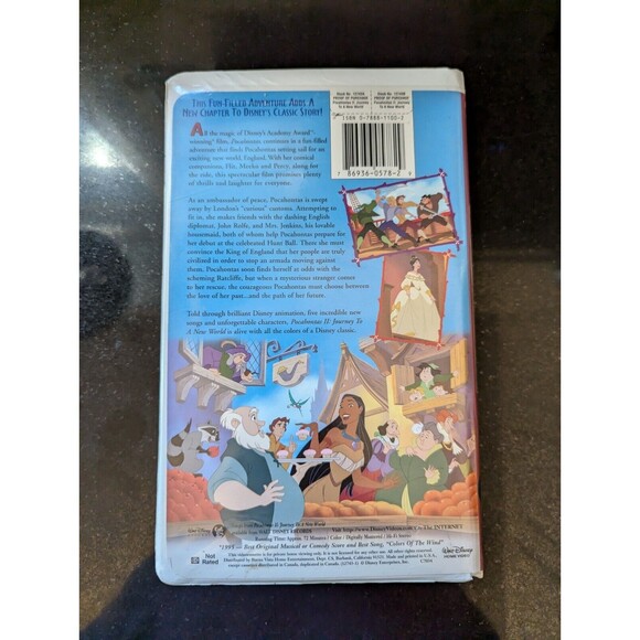 WALT DISNEY POCAHONTAS 2  II JOURNEY TO A NEW WORLD VHS MOVIE CLAMSHELL - Picture 3 of 10